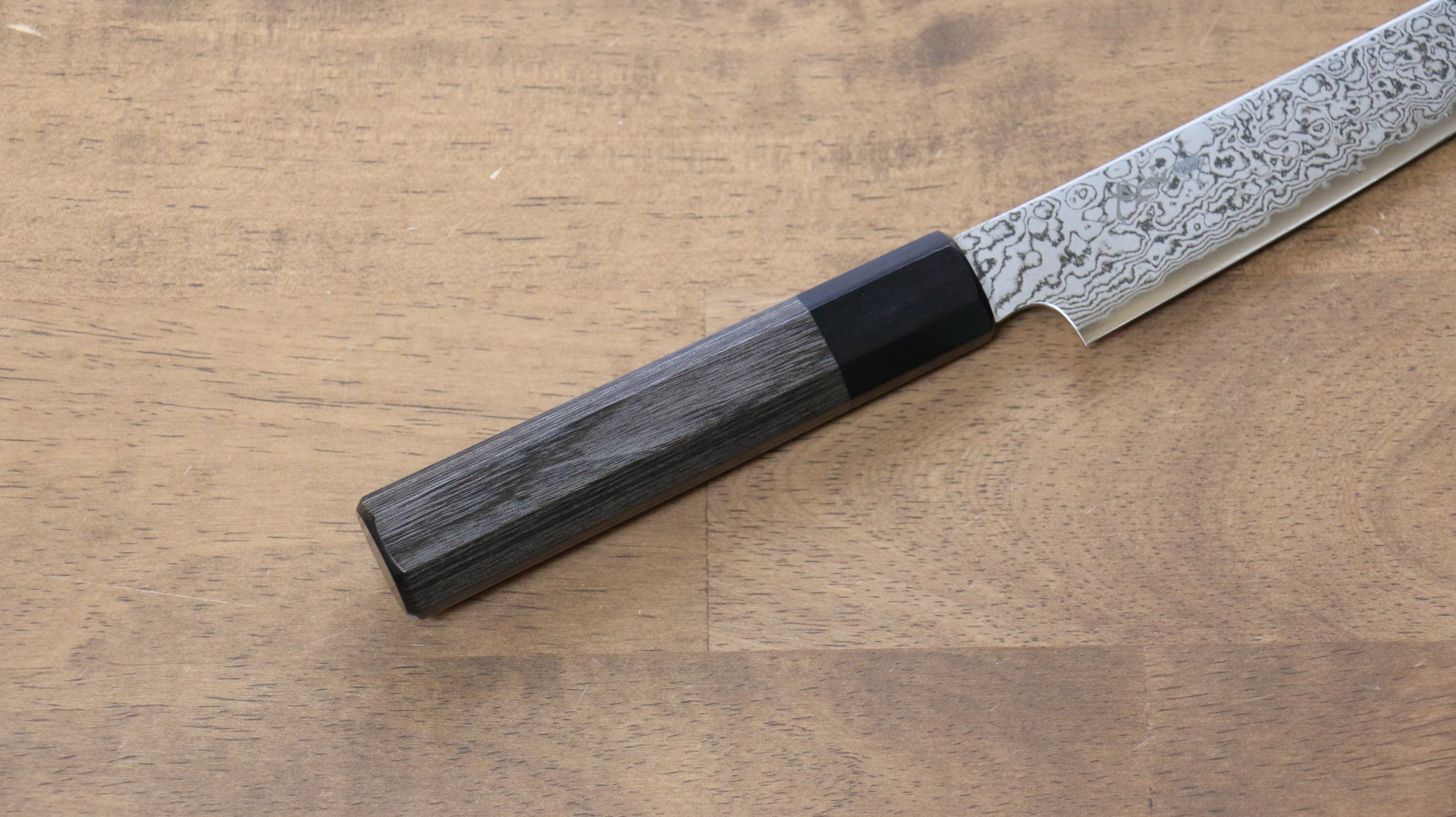 VG10 Damascus Kiritsuke Petty Utility Knife 180mm - High Carbon Stainless Steel Blade with Gray Pakka Wood Handle - Perfect for Slicing, Dicing & Precision Kitchen Tasks