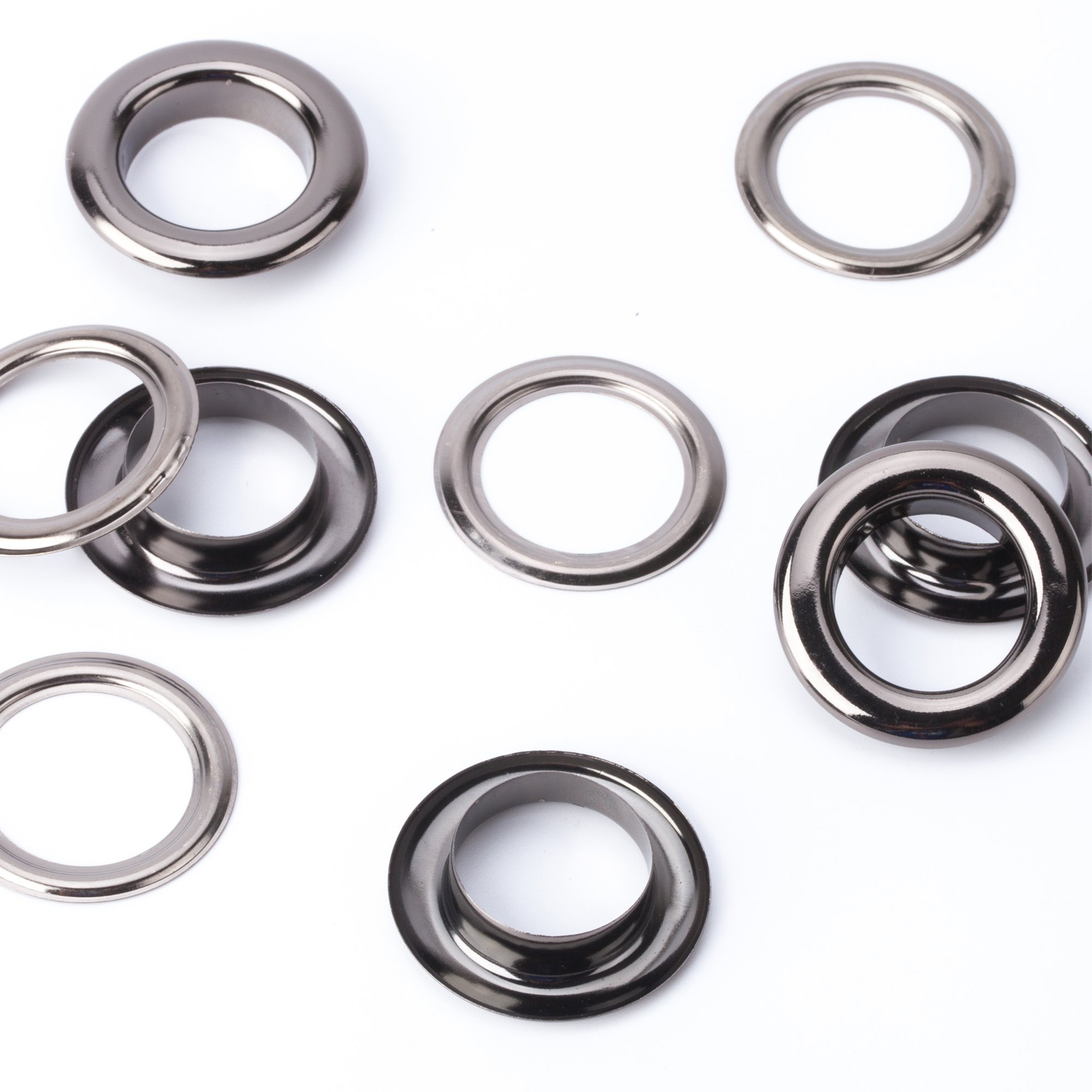 20mm Gun Metal Eyelets - Rust Proof Brass Grommets for Leather Crafts & Clothing