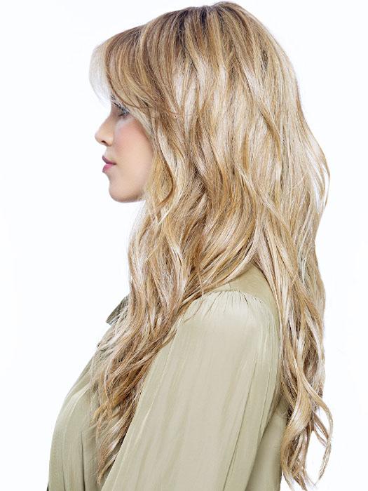 California Beach Waves HF Synthetic Lace Front Wig with Mono Top - Natural Looking Wavy Hair for Women, Perfect for Cosplay, Daily Wear & Special Occasions