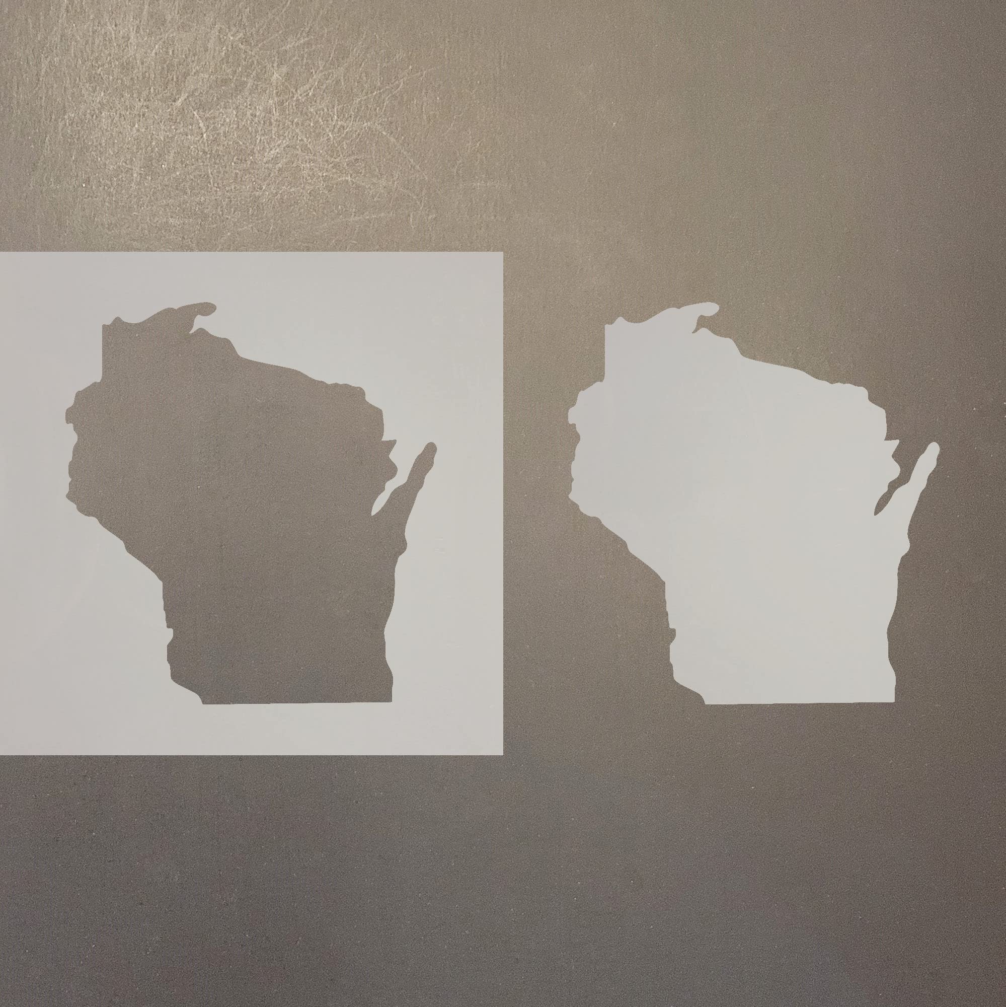 Wisconsin Reusable Mylar Stencil for Crafts - 4 Inch DIY Art Supplies for Scrapbooking, Wood Burning, and Home Decor Projects