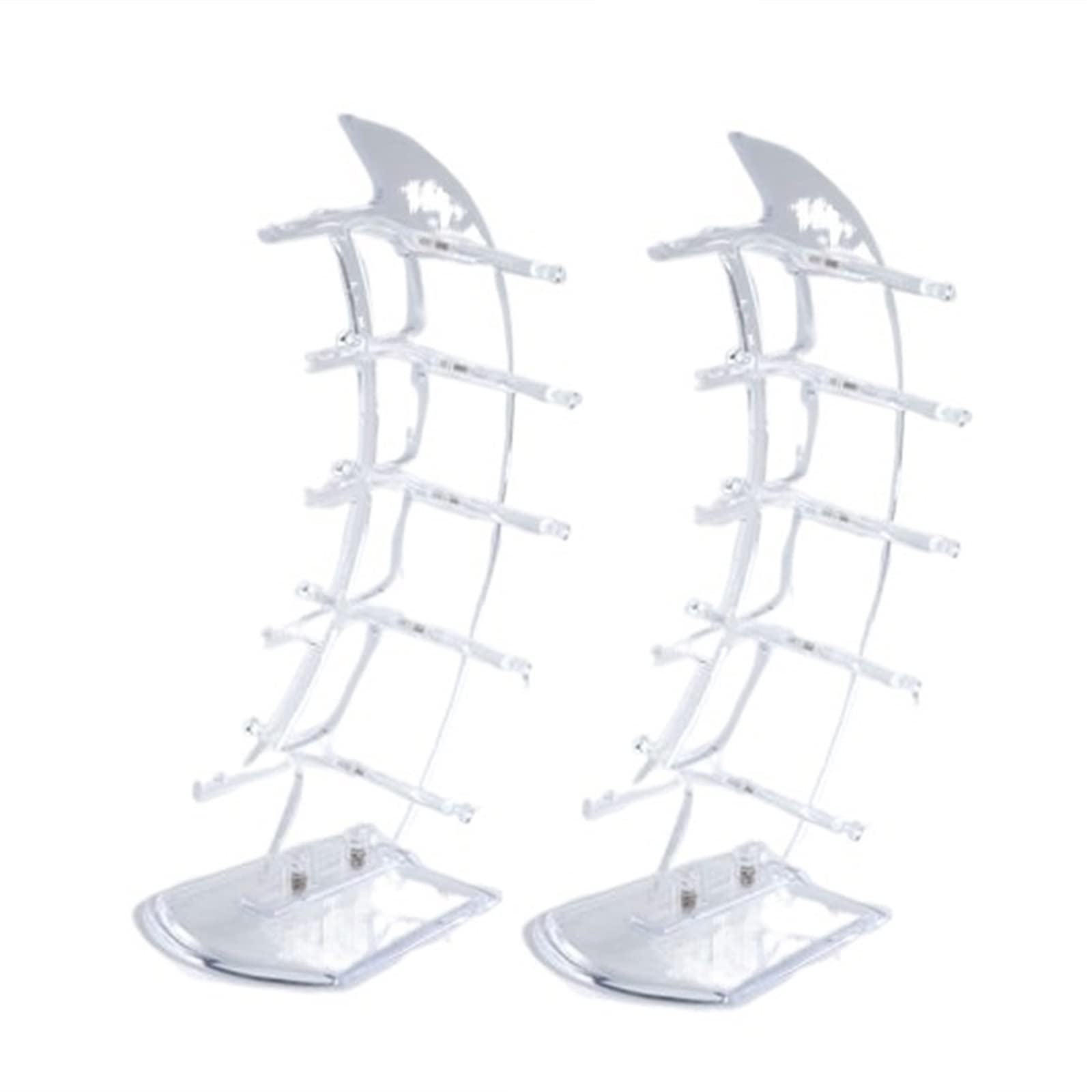 Premium Moisture-Proof Glasses Case & Multi-Layer Eyeglass Display Stand - 2PCS White Sunglasses Storage Rack for Optical Shop, Jewelry Store and Home Organization