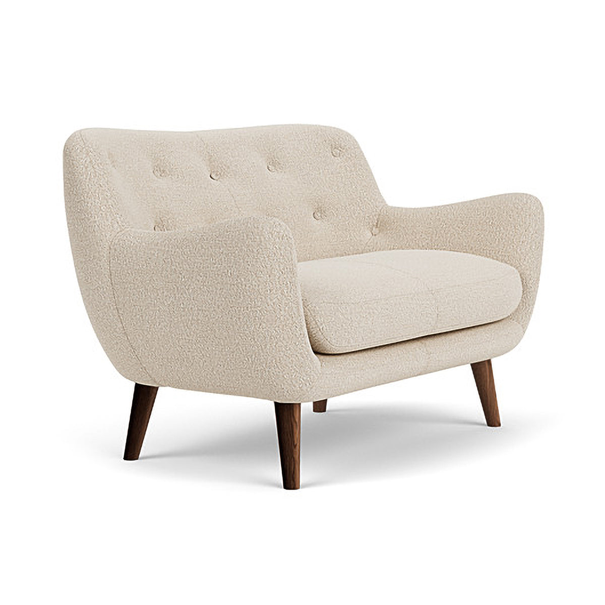 Herman Boucle 2 Seater Sofa - Modern Upholstered Loveseat for Living Room, Lounge & Small Spaces | Soft Fabric Couch with Sturdy Frame | Perfect for Apartments, Dorms & Cozy Home Decor