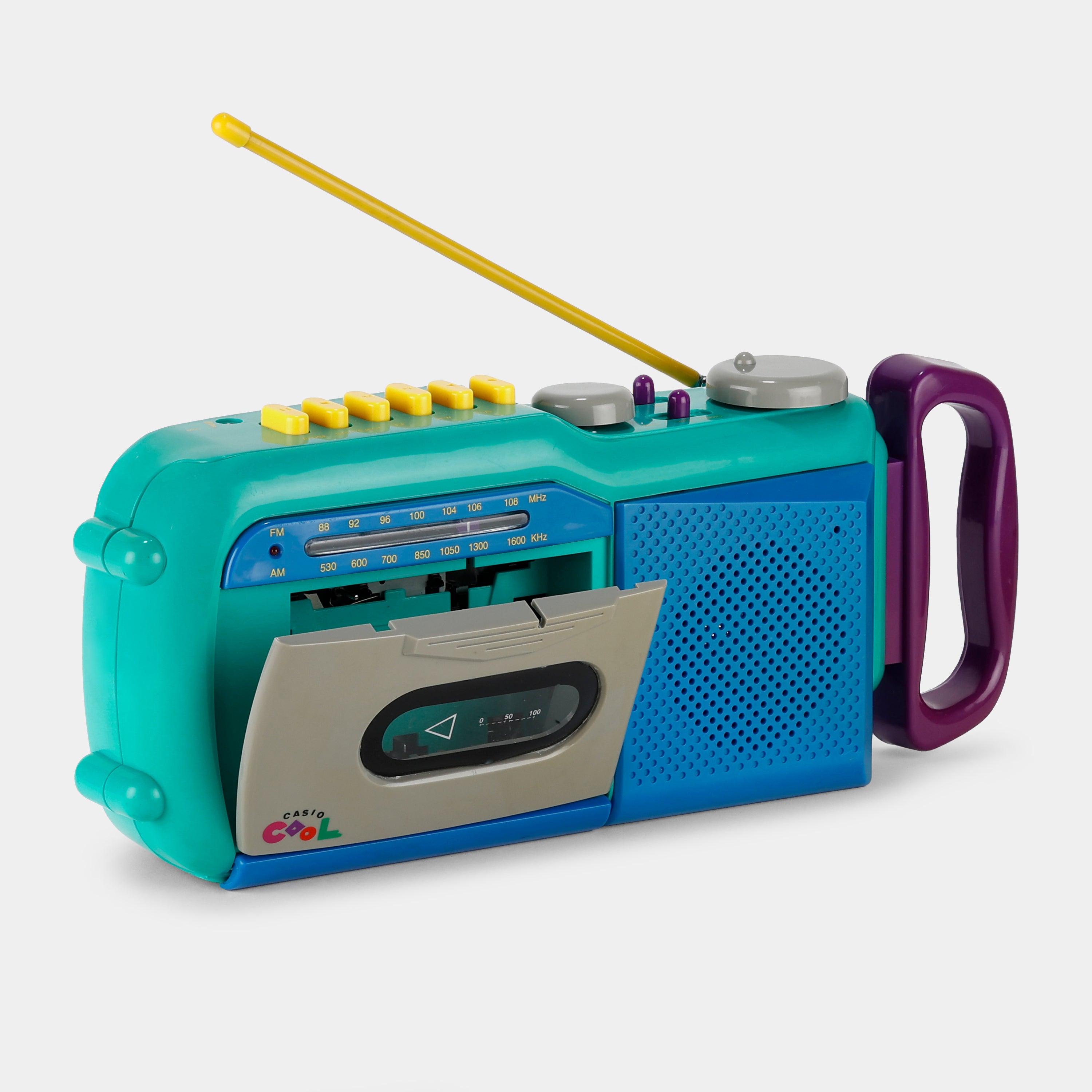 Casio KM-90 Portable Bluetooth Boombox with Powerful Bass, FM Radio & USB Playback - Perfect for Outdoor Parties, Beach Trips & Home Entertainment