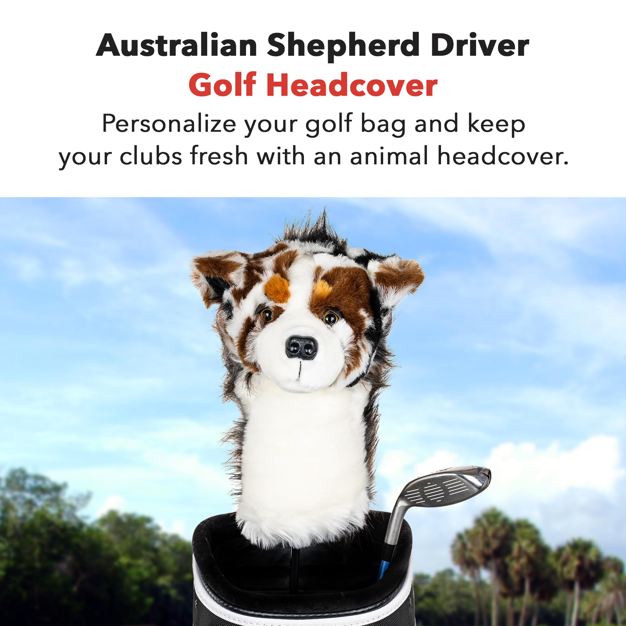 Daphne's Australian Shepherd Dog Driver Headcover | Premium Funny Golf Club Cover for Men & Women | Stylish Protection for Golf Drivers | Perfect for Golf Enthusiasts & Pet Lovers | Great Gift for Birthdays & Father's Day