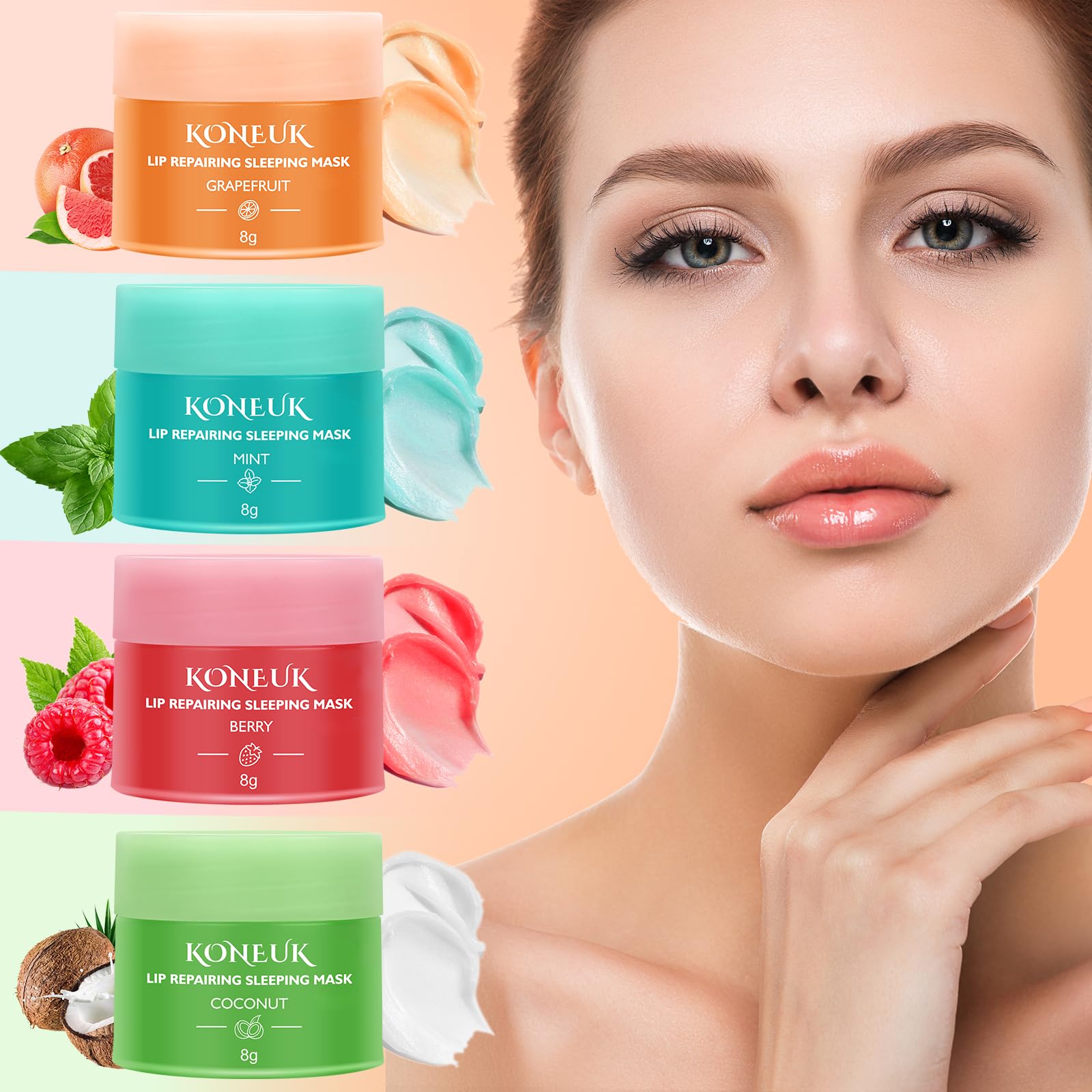 12 Pack Lip Sleeping Mask Set - Overnight Hydrating Lip Treatment with Vitamin C & Coconut Oil, Nourishing Lip Balm for Dry Lips to Reduce Fine Lines & Enhance Lip Color - Perfect for Night Care & Daily Lip Moisturizing
