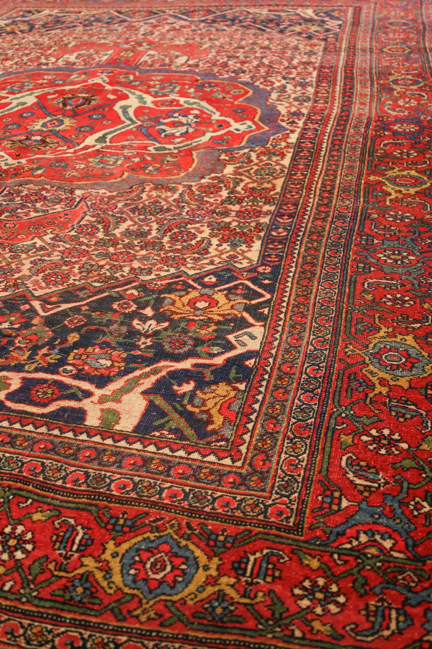 Vintage Bijar Handwoven Tribal Rug - Authentic Persian Carpet JF8694 | Perfect for Boho Living Room, Bedroom & Home Decor