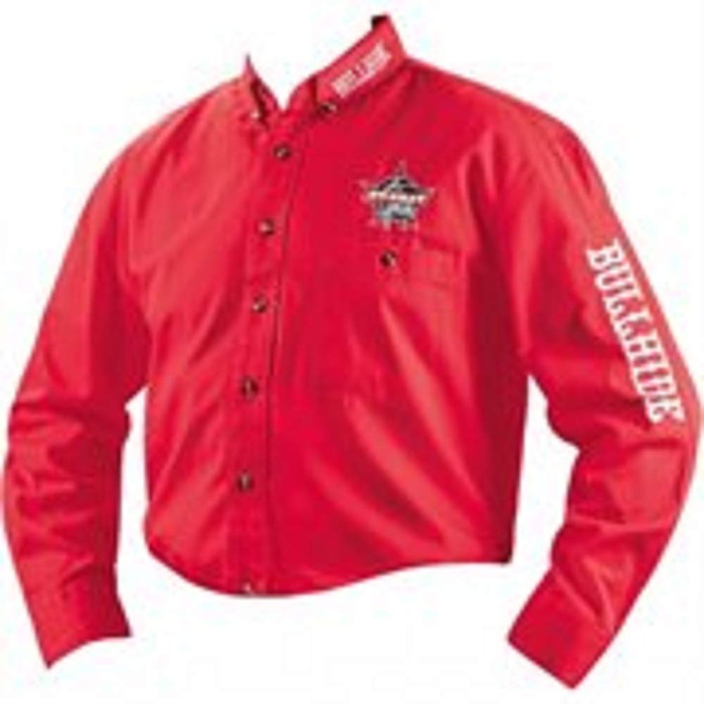 PBR Embroidered Red Western Shirt for Men - Stylish Cowboy Button Up Shirt for Rodeo, Country Music Festivals & Western Fashion