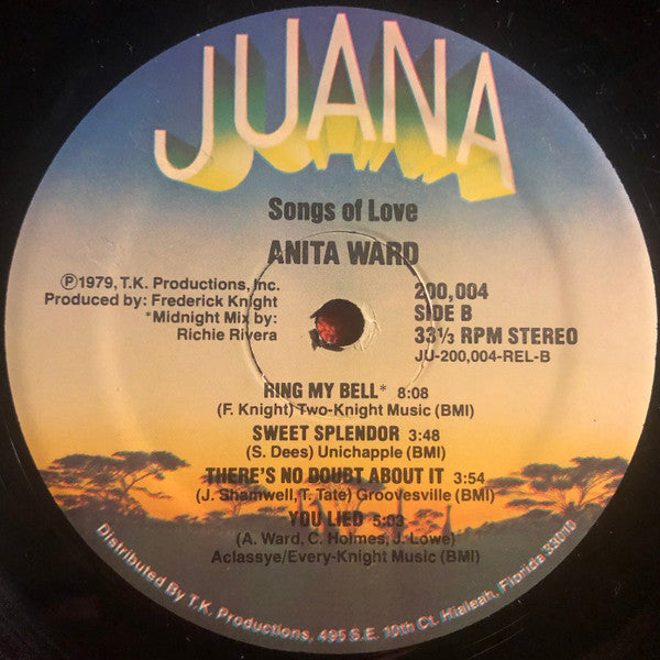 Anita Ward - Songs of Love LP Vinyl Album (VG+ Condition) - Perfect for Vintage Music Collectors & Romantic Evenings