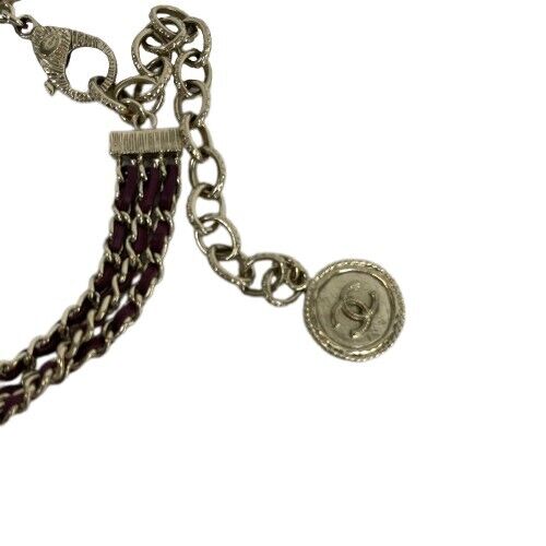 Chanel 18B CC Leather Chain Multi Strand Choker Necklace - Luxury Designer Women's Jewelry for Evening Parties & Special Occasions