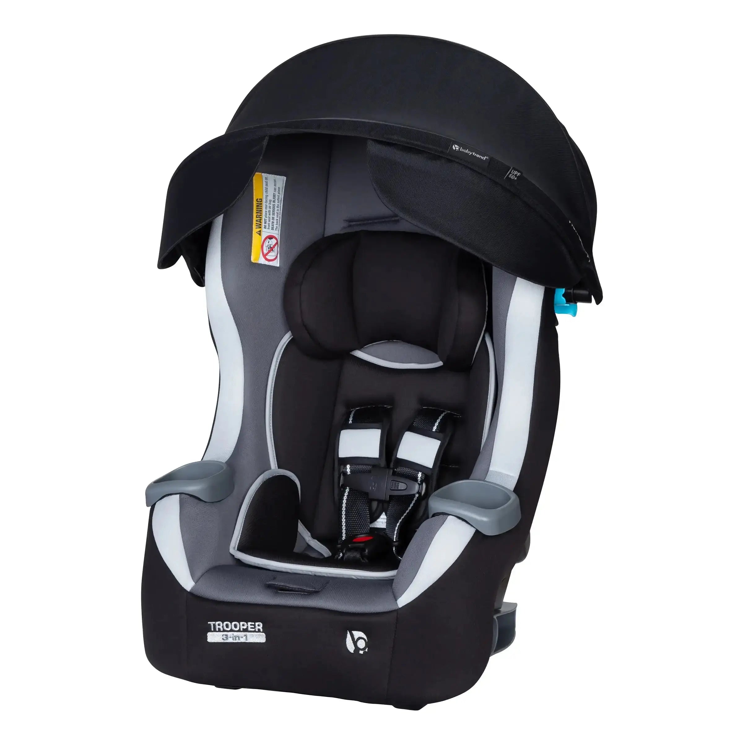 Trooper™ PLUS 3-in-1 Convertible Car Seat with Canopy - Safe & Comfortable Infant to Toddler Car Seat for Boys & Girls - Perfect for Travel, Daily Commute & Road Trips