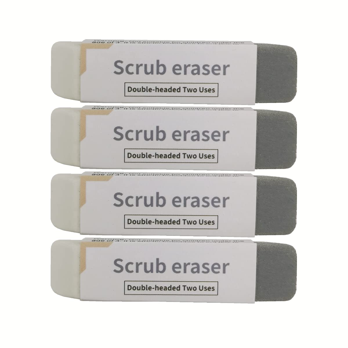 Tododli 4-Pack Silicone Sand Erasers - Effectively Removes Colored Pencils, Ballpoint Pens & Ink Marks (Grey) - Perfect for Artists, Students & Office Use