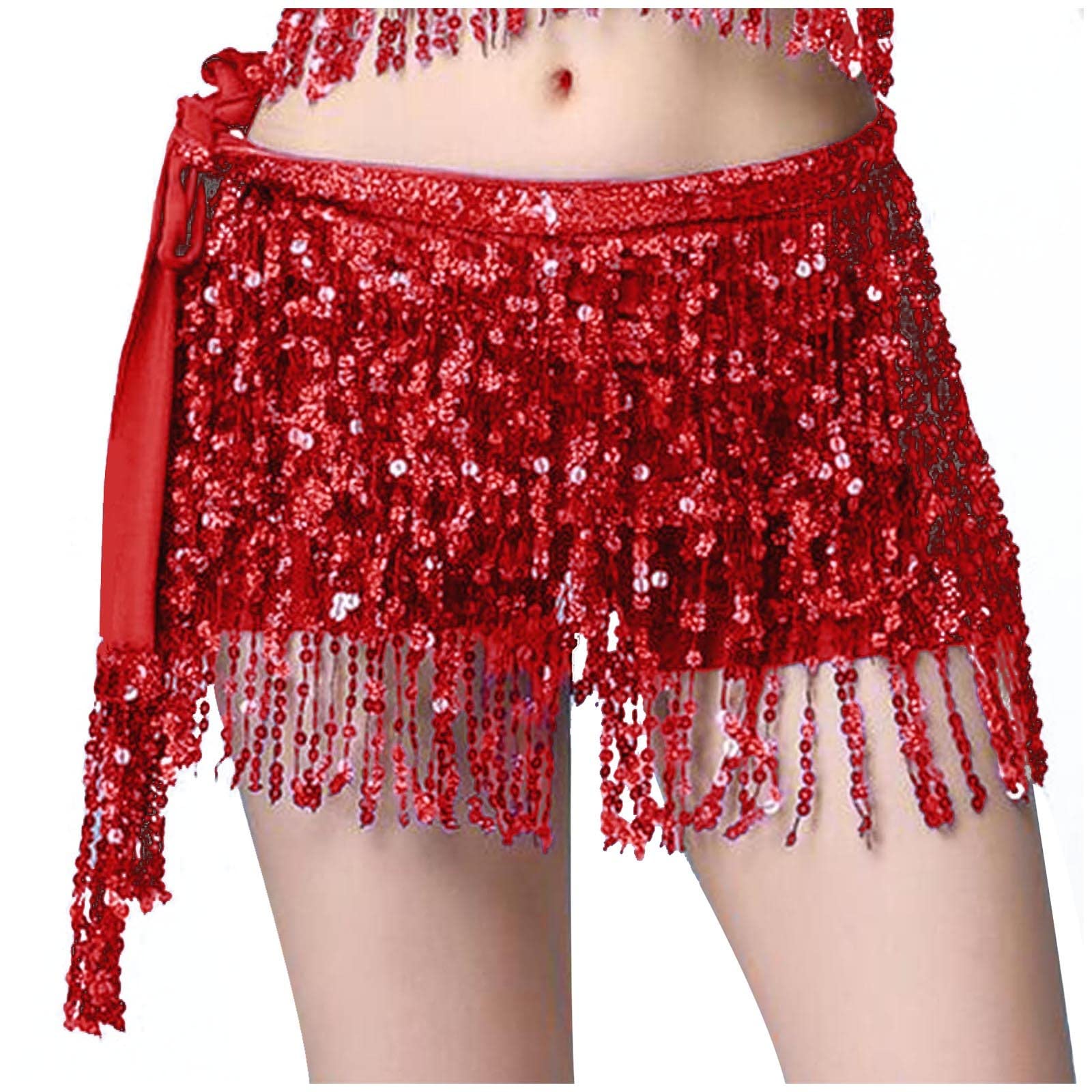 Boho Sequin Tassel Hip Scarf - Multilayer Belly Dance Belt & Performance Mini Skirt for Women & Girls - Perfect for Dance Shows, Costume Parties & Festival Outfits