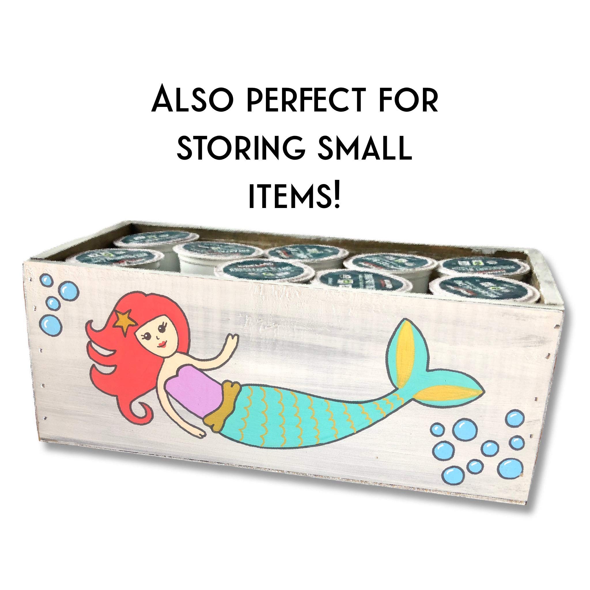 Mermaid Planter for Succulents - Ocean Themed Ceramic Flower Pot, Unique Gift for Daughter & Girls Bedroom Decor - Perfect for Home, Office, and Party Centerpieces