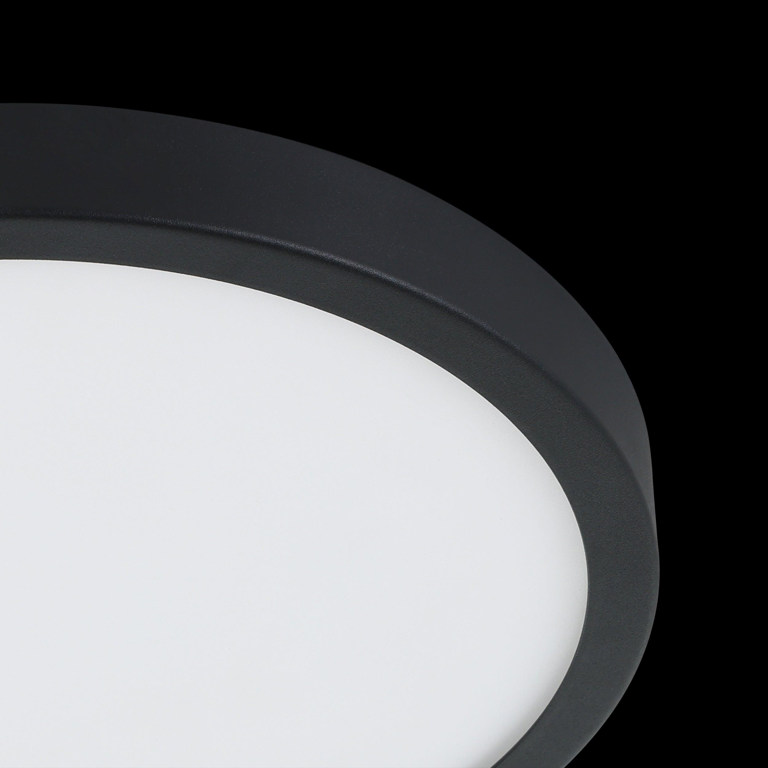 Eglo Connect Fueva Z Smart LED Black Flush Mount Ceiling Light - Dimmable WiFi-Enabled for Bedroom, Living Room & Kitchen Lighting