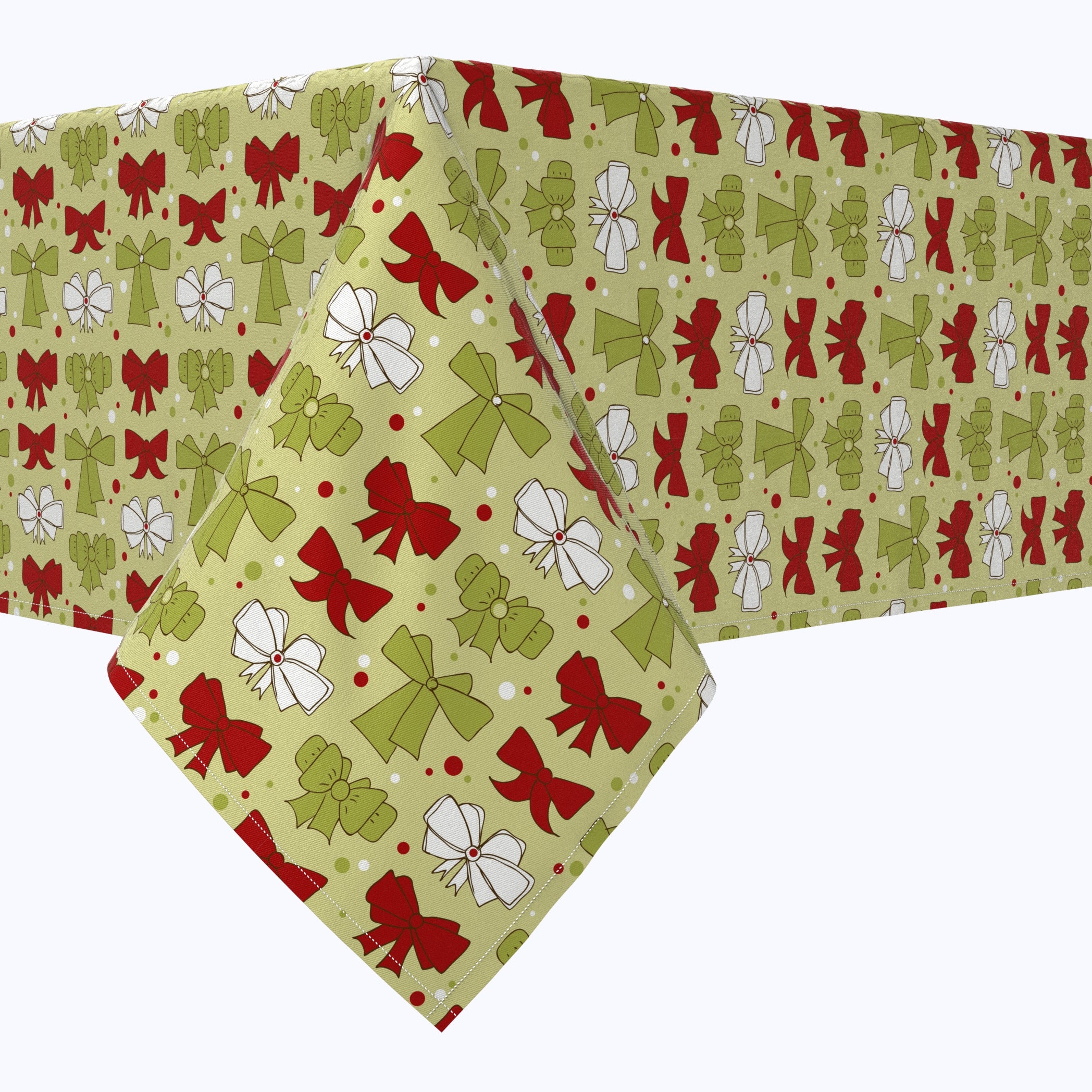 Festive Christmas Bows - Premium Cotton Rectangular Gift Wrapping Bows for Holiday Presents, Tree Decorations & Party Favors