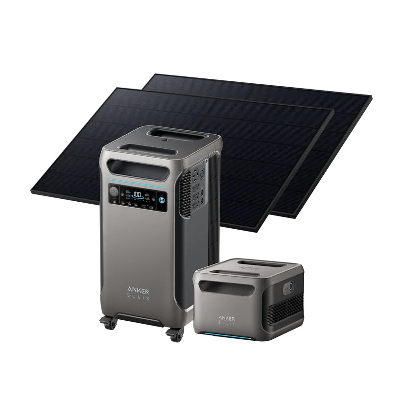 Anker SOLIX F3800 Portable Power Station with Expansion Battery & 410W Solar Panels - Perfect for Camping, RV Trips, and Emergency Power Backup