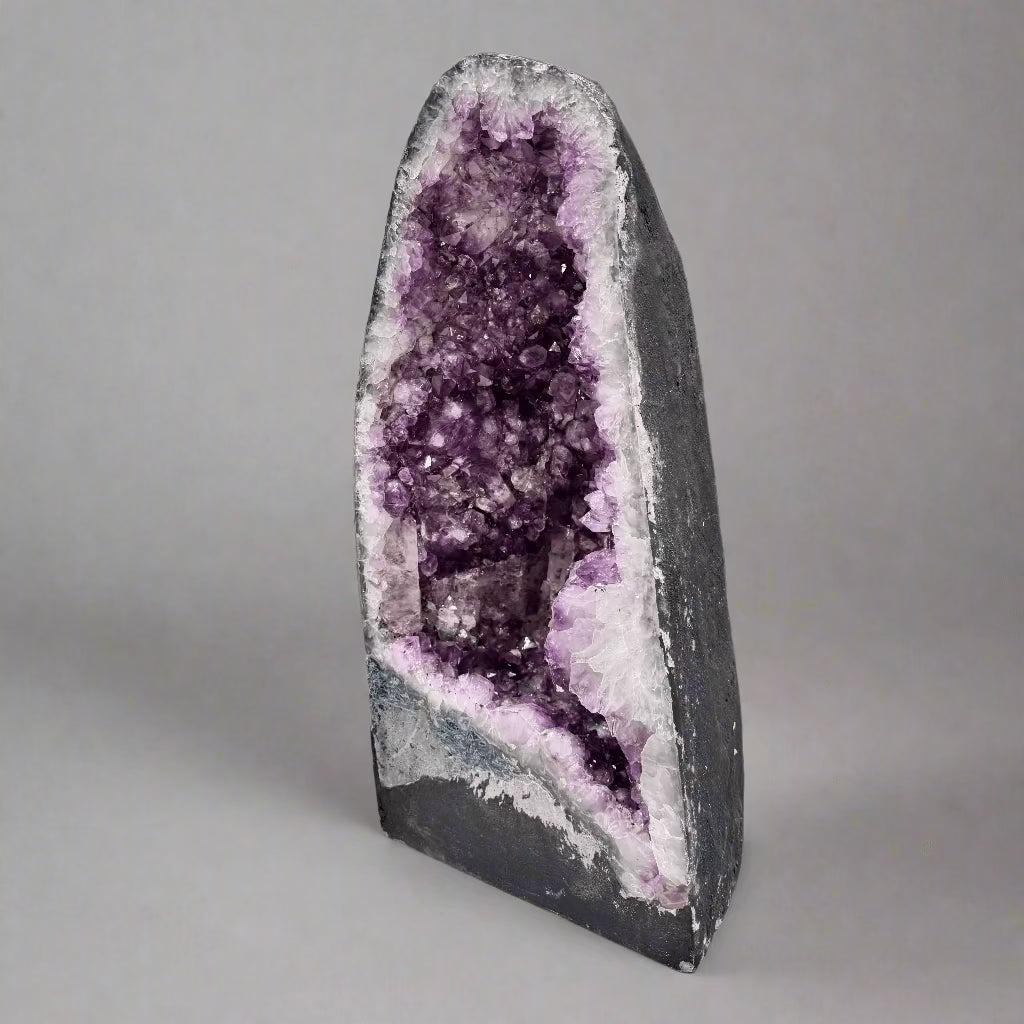 Natural Brazilian Amethyst Geode Cathedral - Large 20-60 lbs | Healing Crystal for Home Decor, Meditation & Spiritual Gifts