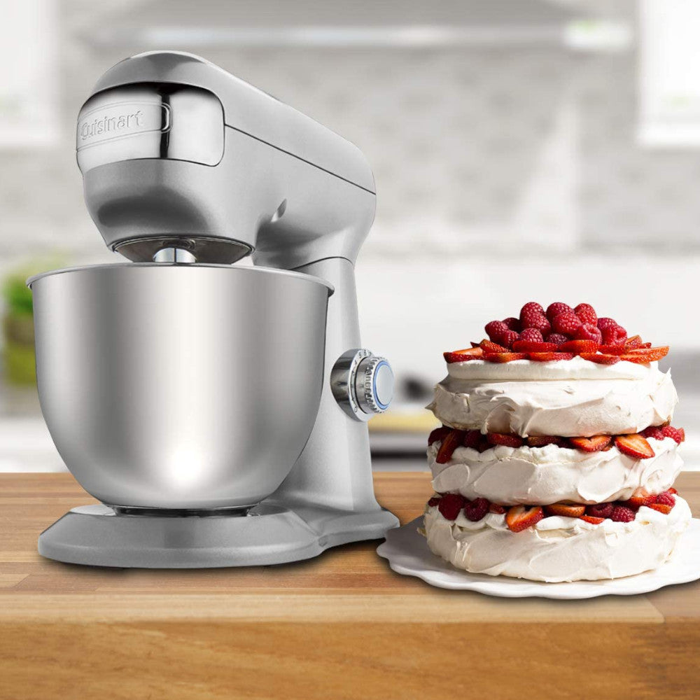 Refurbished Cuisinart SM-48C Precision Master Petite 4.5 Qt Stand Mixer with Warranty - Perfect for Baking Cakes, Cookies & Bread at Home