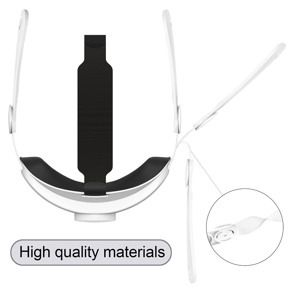 Balanced Pressure Head Strap for Meta Quest 3 - Adjustable & Detachable Anti-Choking Design | Comfortable VR Headset Accessory for Gaming & Virtual Reality Experiences
