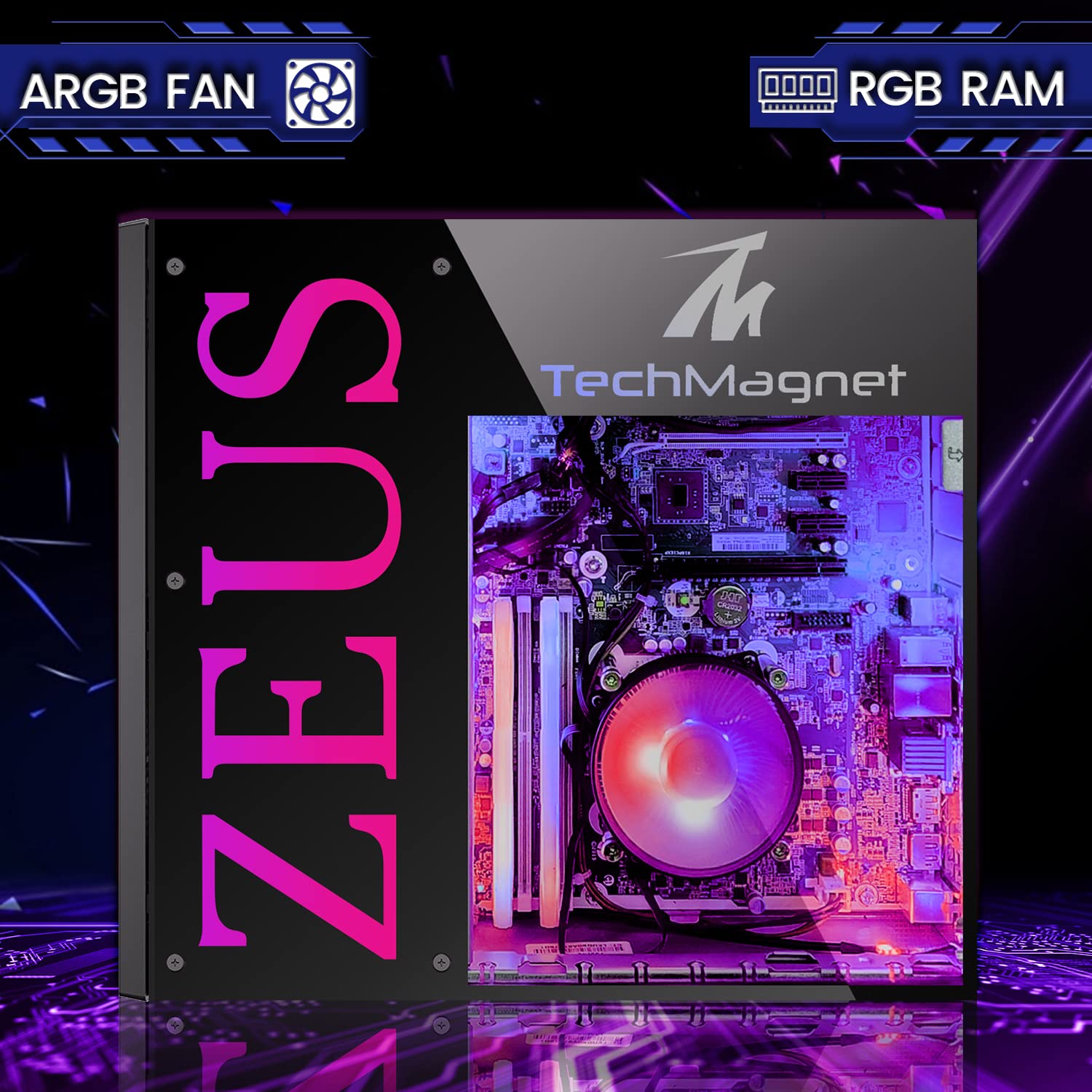 Renewed TechMagnet Gaming PC - Intel i5, 16GB RAM, 1TB SSD, 27