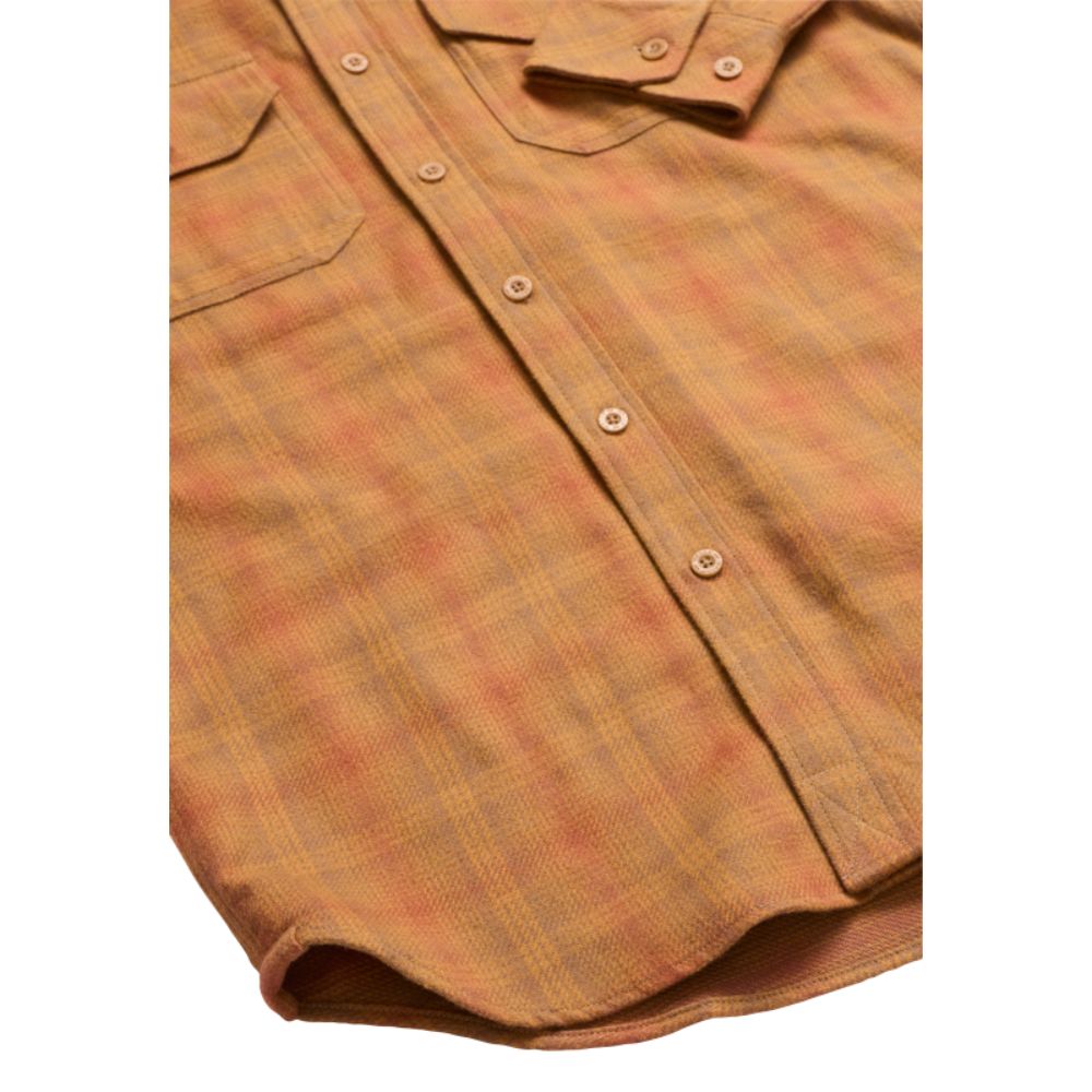 Walls High Ridge Men's Flannel Button-Down Work Shirt YL05 Pecan - Durable & Comfortable Shirt for Outdoor Work, Camping & Casual Wear