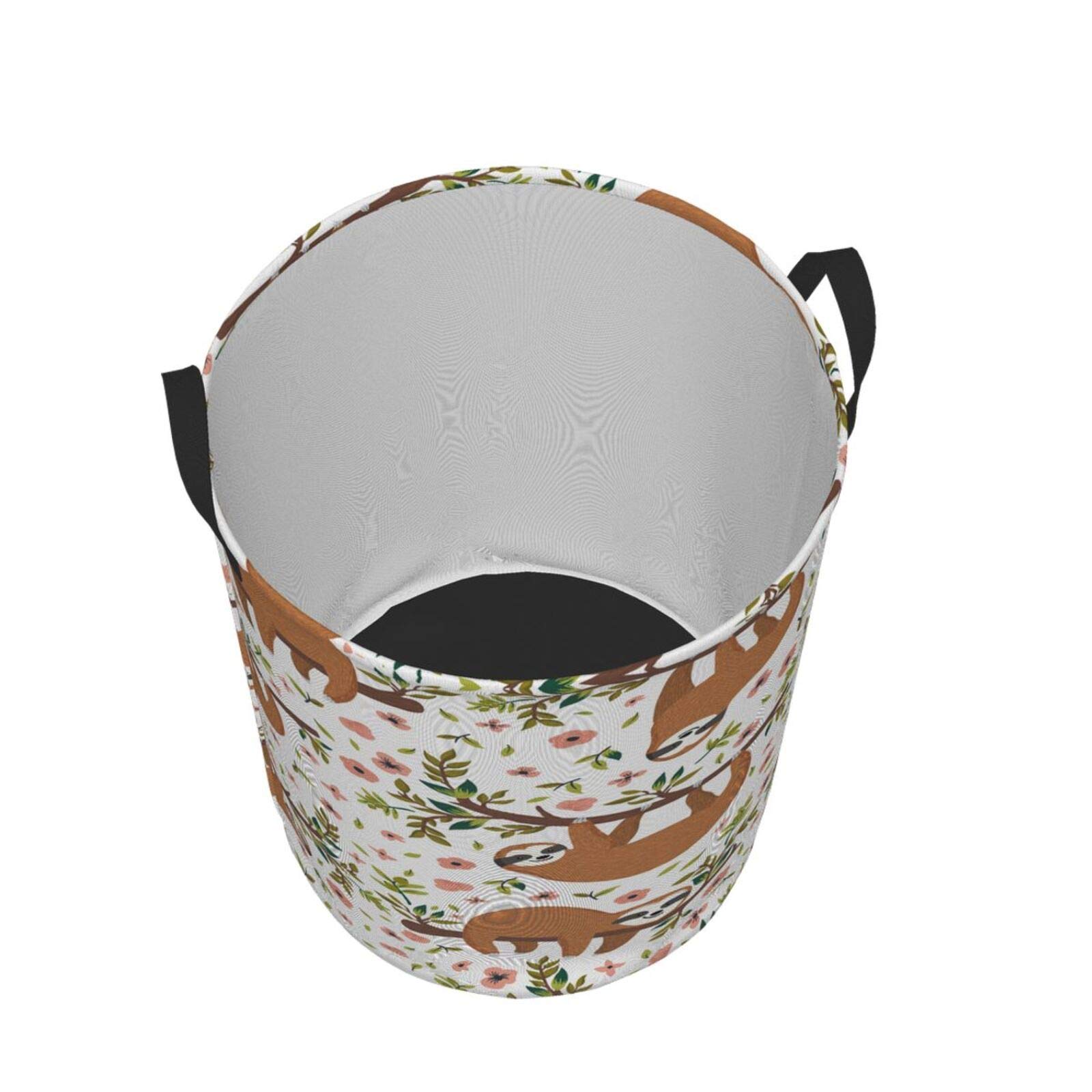 Funny Sloth Laundry Basket - Collapsible Clothes Hamper with Oxford Fabric for Home, Nursery, Office & Dorm | Perfect Storage Bin for Laundry Room, Bedroom Organization & Gift Giving