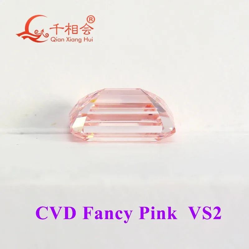 1.511ct CVD Lab Grown Diamond - Fancy Light Pink Emerald Shape, VS/VVS Clarity, GEMID Certified Loose Stone for Engagement Rings & Fine Jewelry