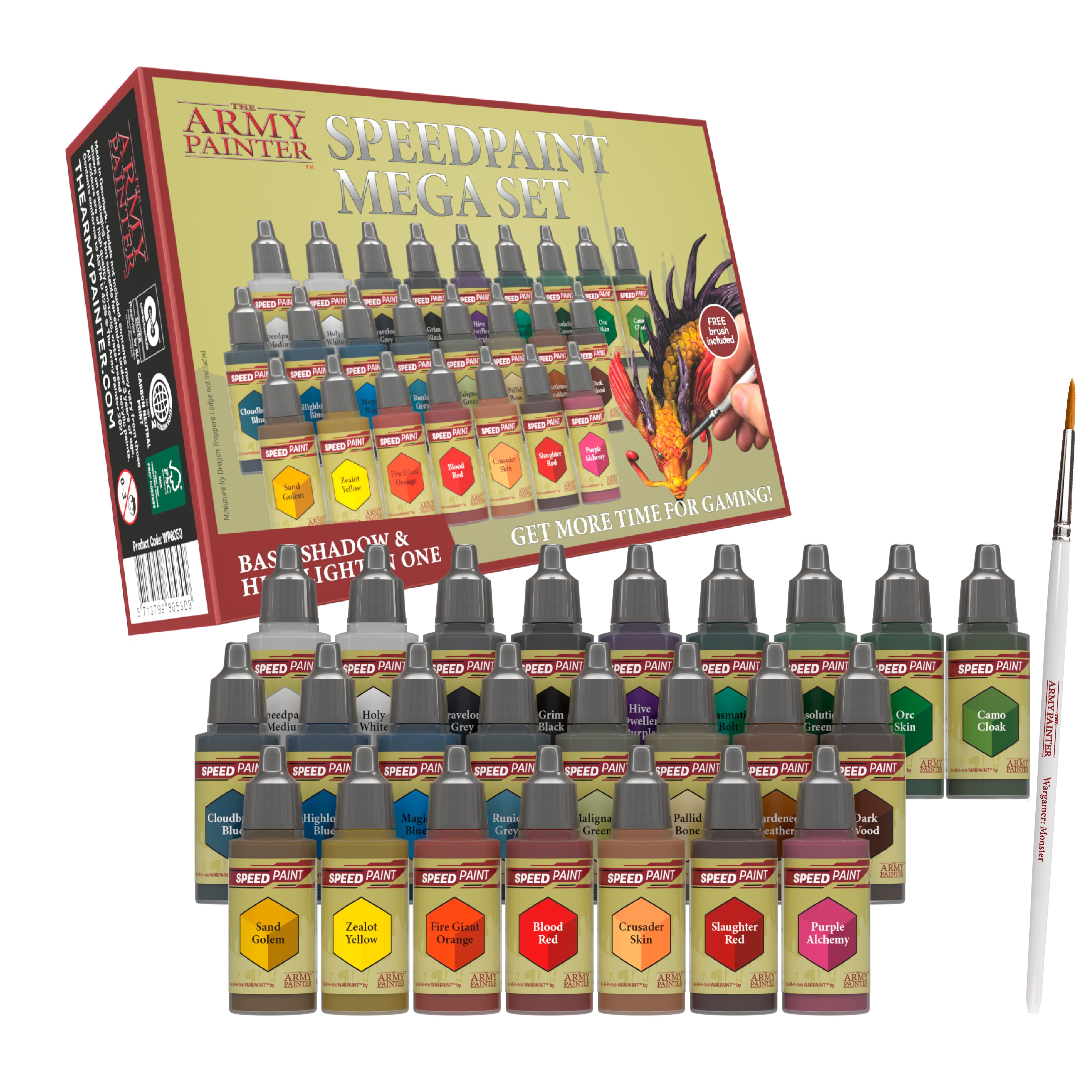 Speedpaint: Mega Paint Set - 60 Vibrant Colors for Miniatures, Models & Crafts - Perfect for Warhammer, D&D & DIY Art Projects