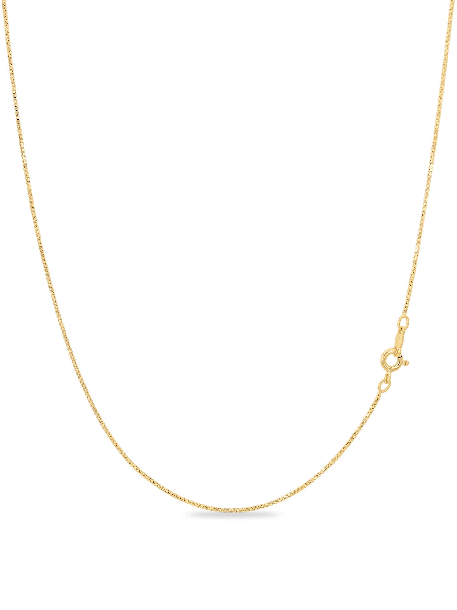 KEZEF Kids Sterling Silver Necklace for Girls & Boys - 14 Inch Box or Cable Link Chain - Perfect for Birthdays, First Communion & Special Occasions