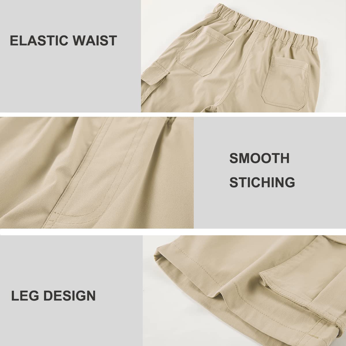 MSMSSe Men's Cargo Shorts with Elastic Waist & Drawstring - Breathable Cotton Summer Casual Workout Shorts for Gym, Hiking, and Outdoor Activities