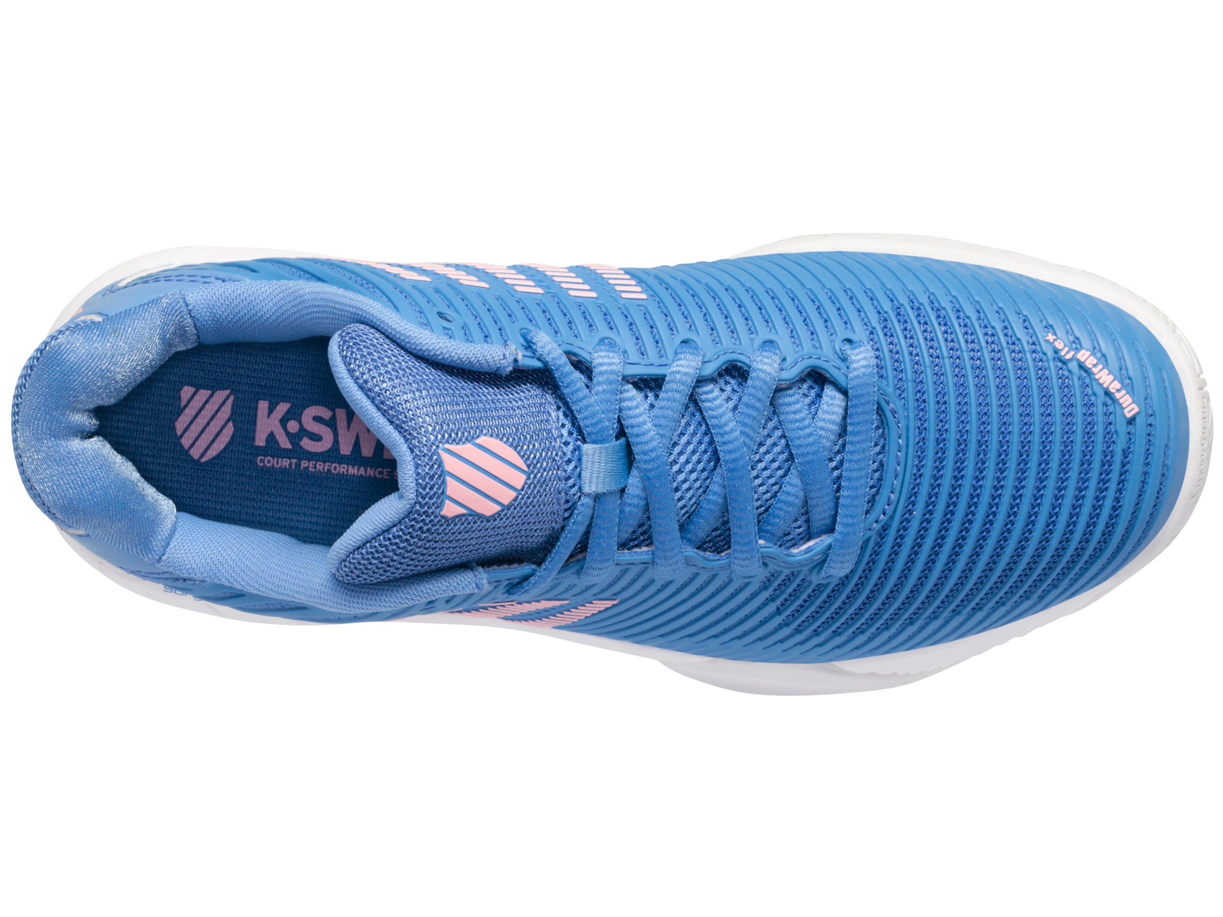 Hypercourt Express 2 Tennis Shoes - Silver Lake Blue/White/Orchid Pink | Lightweight & Durable Court Sneakers for Women | Perfect for Tennis, Pickleball & Casual Wear