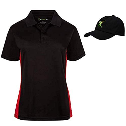 Premium Women's French Cut Short Sleeve Golf T-Shirt - Moisture Wicking & Comfortable Performance Top with Free Golf Hat - Perfect for Golf Outings, Practice Sessions & Casual Wear