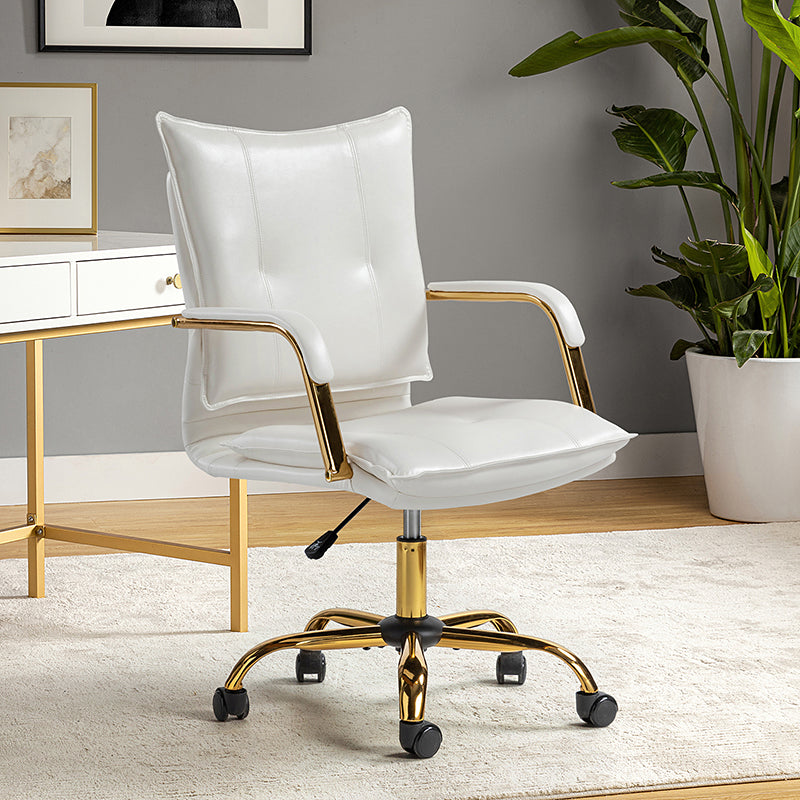 Stylish Michele Vegan Leather Task Accent Chair - Modern Office & Living Room Furniture for Home & Workspace