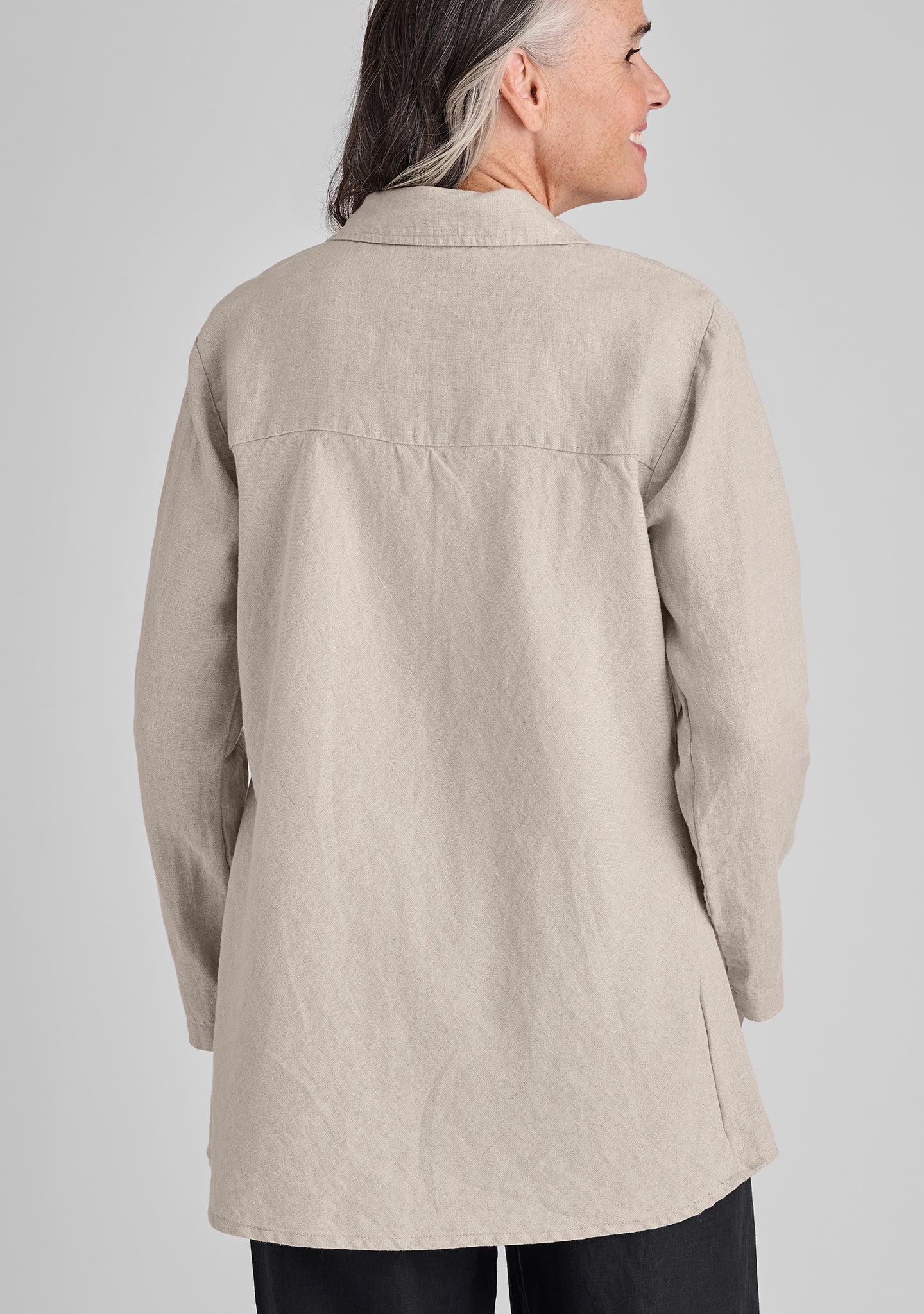 Stylish Linen Bias Back Shirt for Women - Breathable Summer Blouse for Casual Outings & Beach Wear