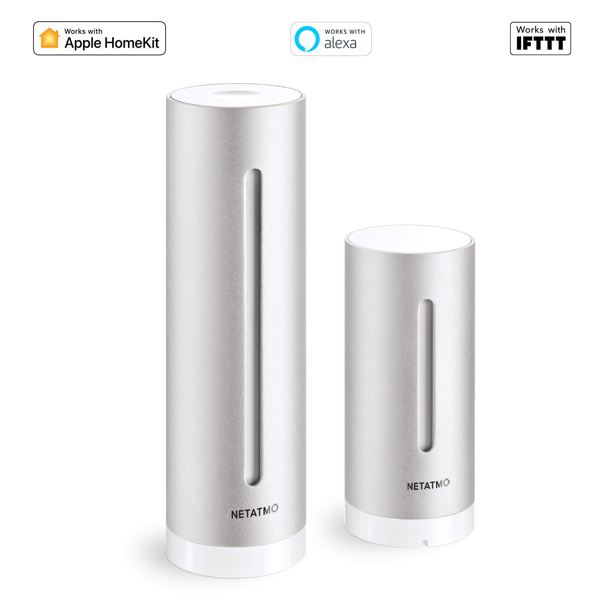 Netatmo Smart Weather Station with Wireless Outdoor Sensor - Indoor/Outdoor Temperature & Humidity Monitor, Compatible with Amazon Alexa & Apple HomeKit - Perfect for Home Automation & Weather Tracking