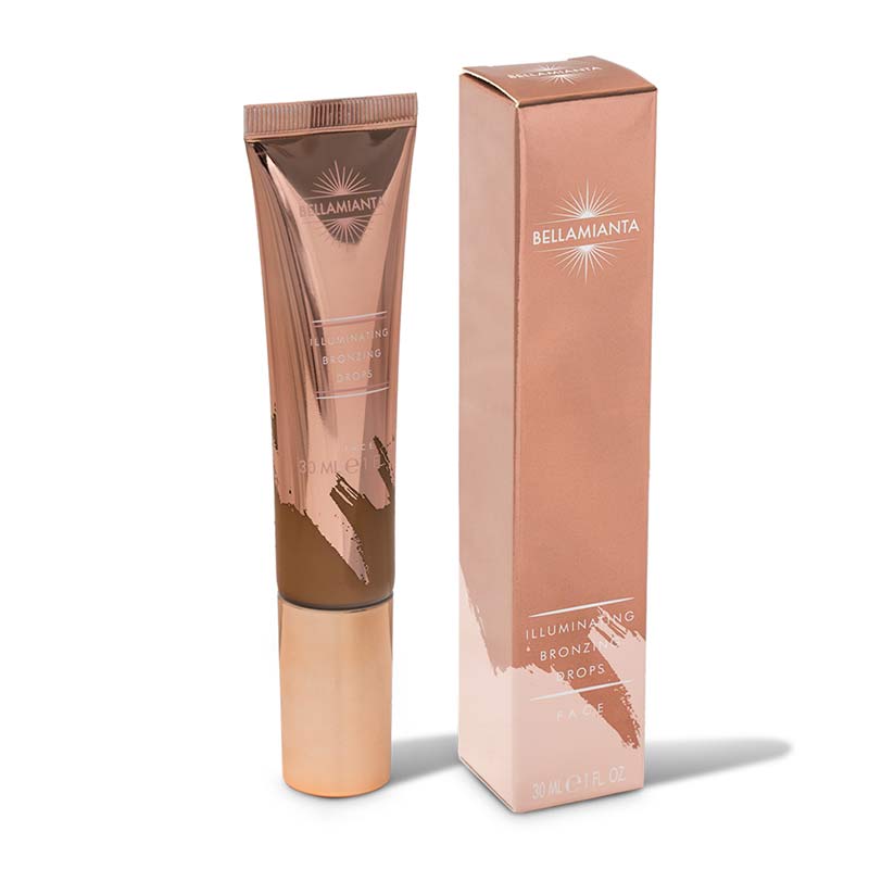 Bellamianta Illuminating Bronzing Drops - Natural Sun-Kissed Glow for Face & Body | Perfect for Summer Makeup & Self-Tanning Routine