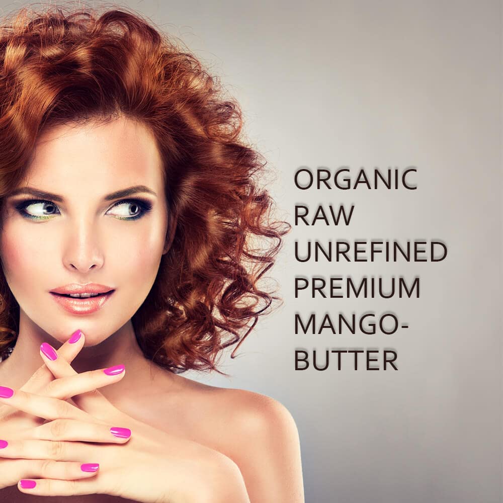 Sheltr Organic Raw Unrefined Mango Body Butter - 200g | Natural Skin Moisturizer for Dry & Sensitive Skin | Perfect for Daily Hydration & Massage Therapy