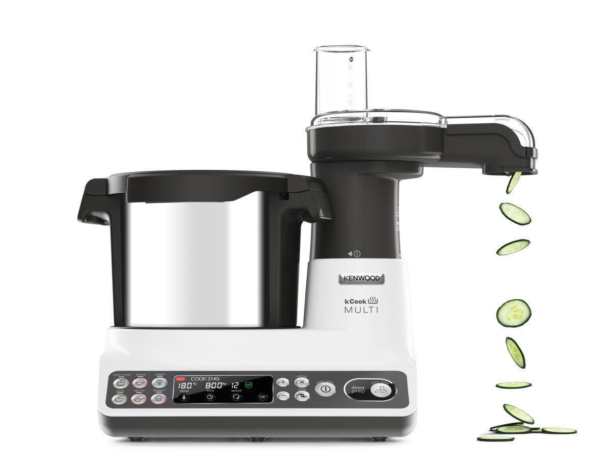 Kenwood Kcook Multi CCL401WH Smart Kitchen Robot - 5-in-1 Food Processor, Blender & Dough Maker (White/Black) | Perfect for Baking, Meal Prep & Healthy Cooking at Home