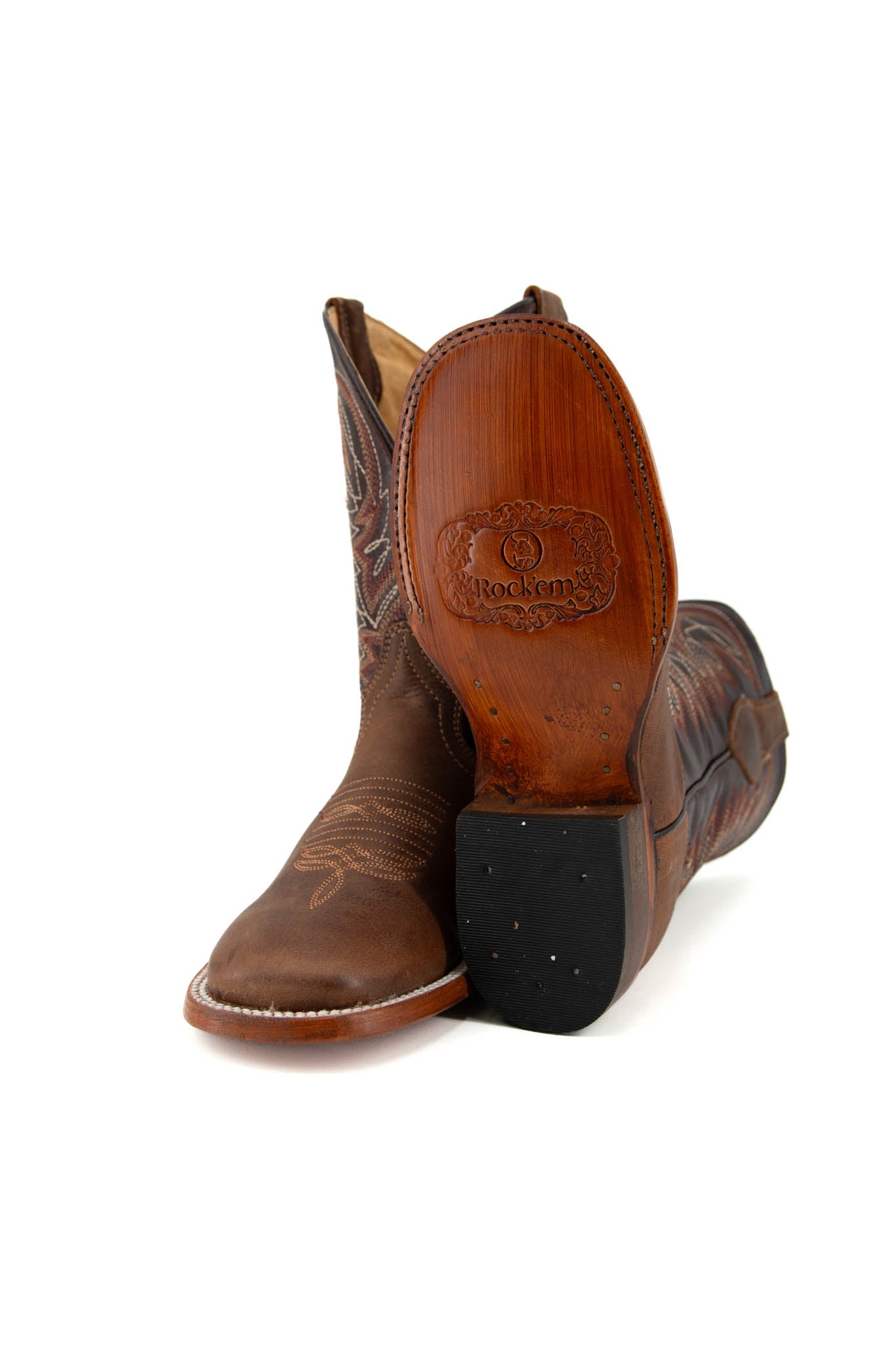 Little Kids Solid Pro Rodeo Boots - Western Cowboy Boots for Boys & Girls - Durable Leather Rodeo Booties for Toddlers | Perfect for Rodeo Events, Cowboy Parties & Western Style Outfits