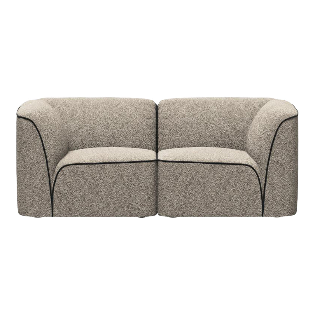Flora 2-Seater Sofa - Modern Fabric Loveseat for Small Spaces | Perfect for Living Rooms, Apartments & Cozy Home Decor