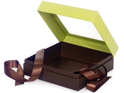 Premium Bulk Pistachio & Chocolate Gift Box Set - 12 Pack Large Square Presentation Boxes with Ribbon (7.75