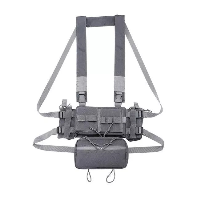 MK3 Modular Micro Fight Chest Rig - Tactical Molle Vest for Airsoft, Hunting & Outdoor Adventures - Adjustable Military Gear for Men & Women