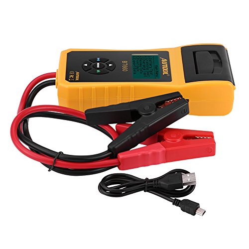 Acouto 12V Digital Car Battery Load Tester with Printer - Automotive Battery Analyzer for Cars, Trucks & RVs - Multi-Language Display for Easy Testing at Home or Auto Shops