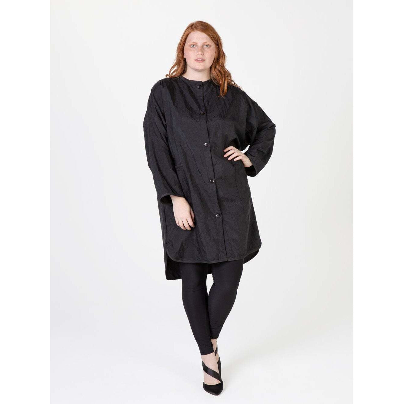 Betty Dain Big Shirt Stylist Tunic for Women - Black Oversized Blouse Top - Perfect for Casual Wear, Office & Layering Outfits