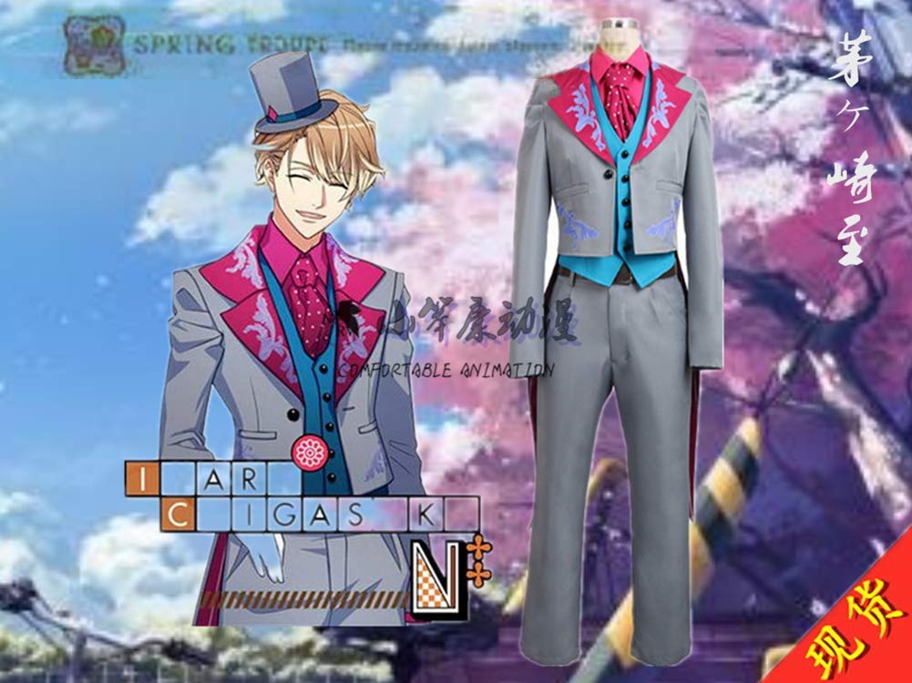 Chigasaki Itaru Cosplay Costume Full Set - Spring Formation Uniform with Swallowtail Jacket & Hat for Halloween, Carnival, Anime Conventions & Themed Parties