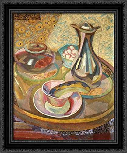 Roger Fry Still Life Coffee Pot Black Ornate Wood Framed Canvas Art - 20x24 Inches, Perfect for Kitchen, Dining Room & Office Decor