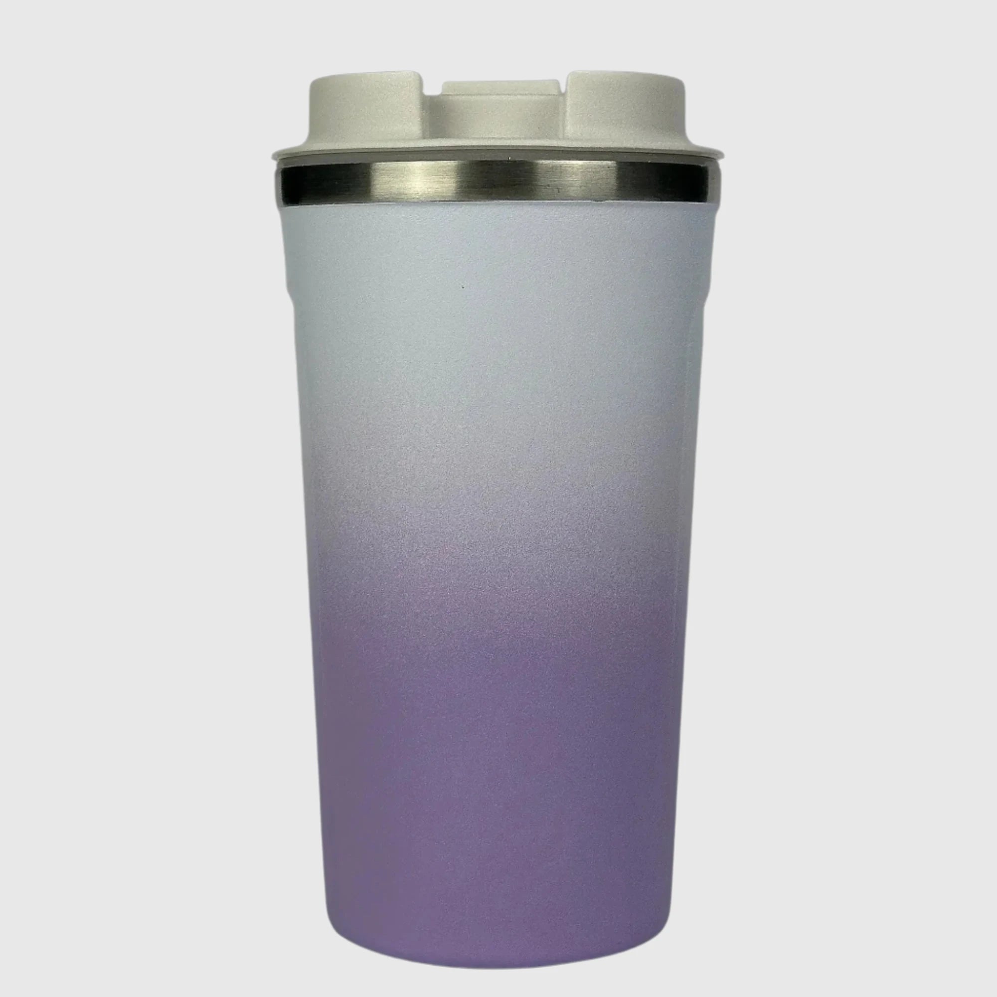 Lavender Lilac Insulated Travel Coffee Cup - 500ml Stainless Steel Vacuum Flask - Keeps Hot/Cold for Hours - Perfect for Commuting, Camping & Office Use