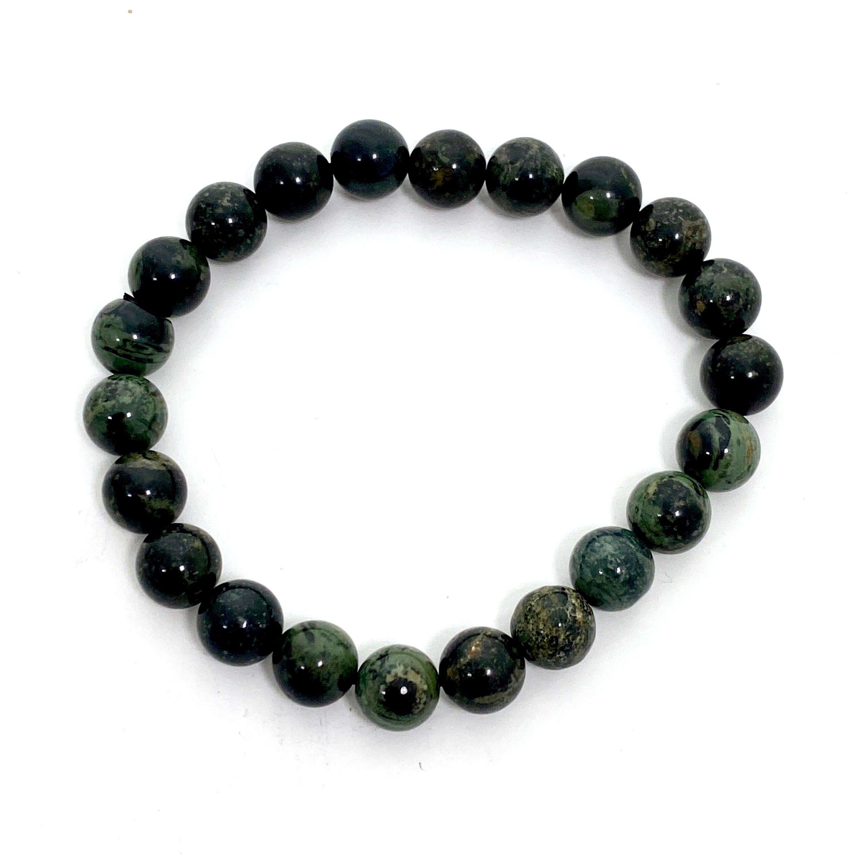 Kambaba Jasper Bracelet for Women - Natural Stone Beaded Healing Jewelry - Perfect for Meditation, Yoga & Spiritual Balance