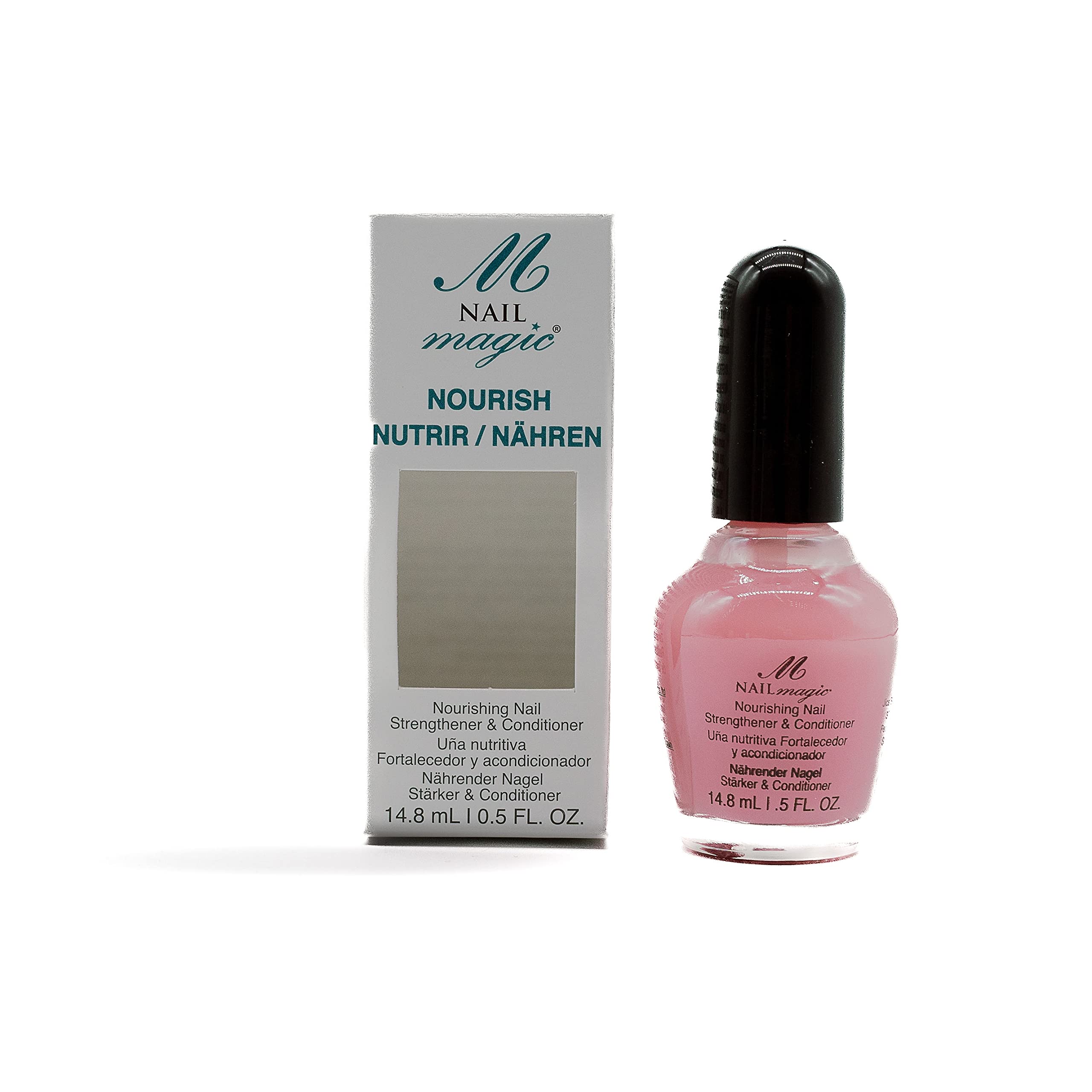 NAIL MAGIC Nourish - Keratin Nail Strengthener & Conditioner Polish for Thicker Nails Growth | Hydrating Treatment for Weak, Brittle Nails | At-Home Nail Care Solution (14.8mL) - Perfect for Salon-Quality Manicures & Healthy Natural Nails