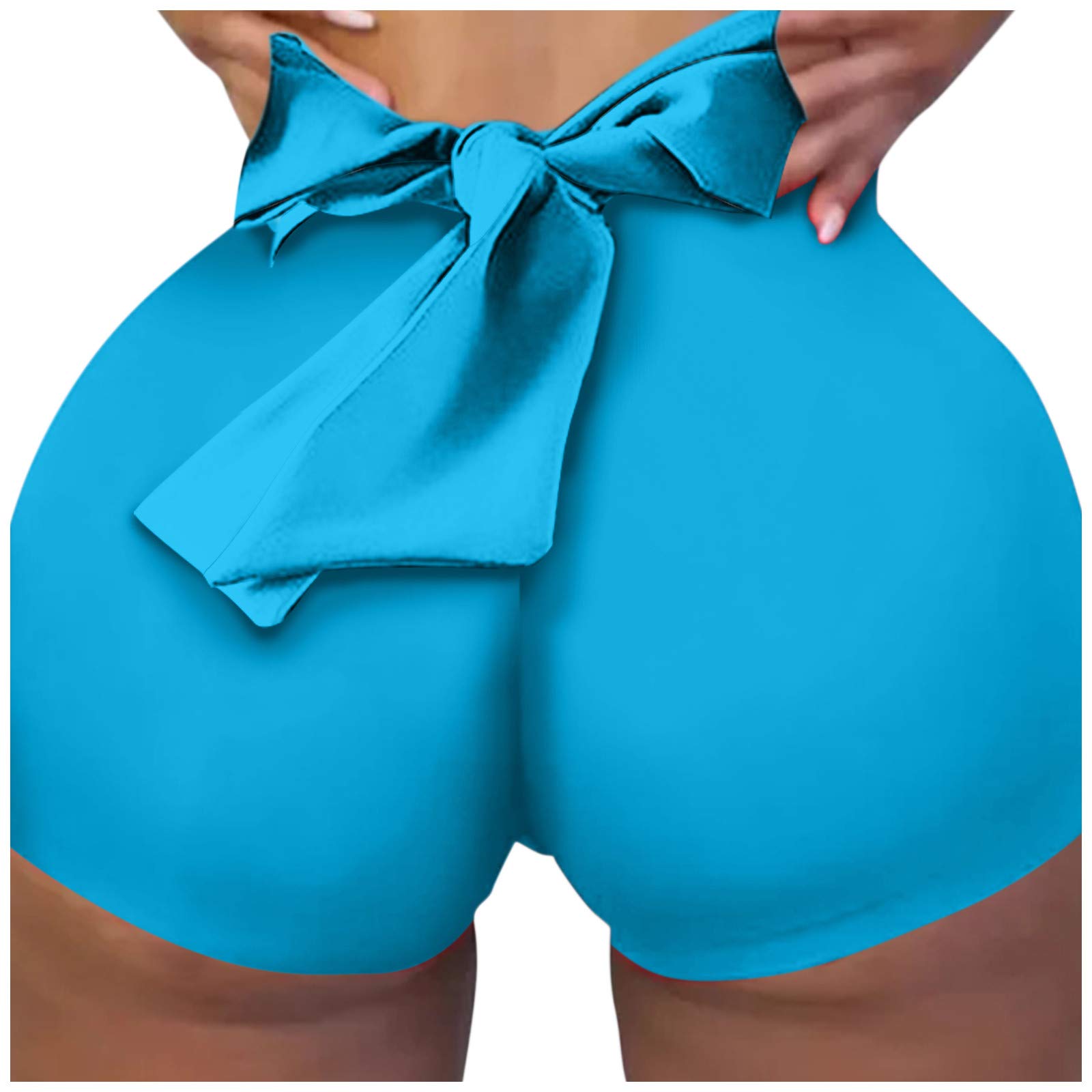 BEIBEIA Women's Sexy Yoga Shorts - Bow Back Workout Shorts for Yoga & Gym
